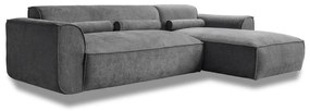 Sivá rohová pohovka (pravý roh) Flex Felix – Miuform