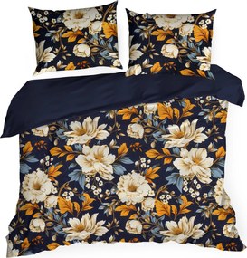 RENFORCÉ OBLIEČKY FIORA 200X220 CM, 2 KS 70X80 CM KVETY