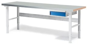 Dielenský stôl SOLID so zásuvkou, nosnosť 750 kg, 2000x800 mm, oceľ