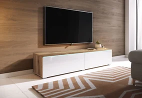 TV skrinka Dlone 140, Farby: betón smart, Osvetlenie: osvetlenie LED biele