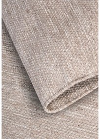 Béžový ručne tkaný behúň s prímesou vlny 80x200 cm Pradesh Linen White – Elle Decoration