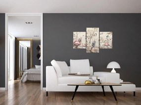 Obraz - Kresba plameniakov (90x60 cm)
