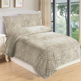 INTERMEDIC SK Posteľná obliečka Mikroplyš Snail béžová 140x200/70x90 cm – zapínanie na zips