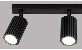 Čierne bodové svietidlo 6,5x45 cm Gleam – Sollux