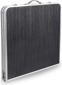 Kempingový skladací stôl so stoličkami – turistický set pre 4 osoby čierna