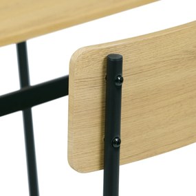 Jedálenský set Industrial s 2 stoličkami, 70 x 70x 76 cm, divoký dub