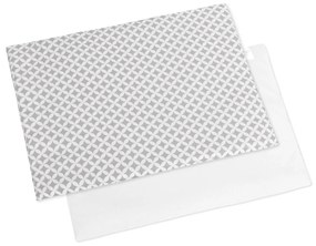 Bellatex Vankúš pre dojčatá do postieľky Kosoštvorce šedá, 43 x 32 cm