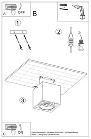 Bodové svietidlo VALDE 1xGU10/40W/230V