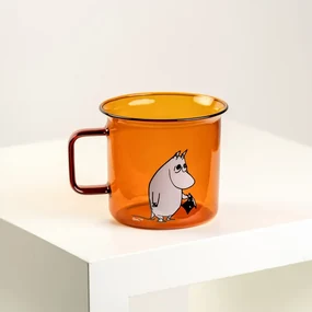 Sklenený hrnček Moominpappa 0,35l, jantárový
