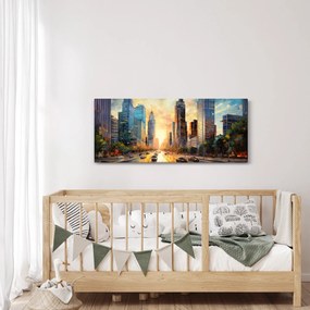 Obraz - Maľba mesta (120x50 cm)