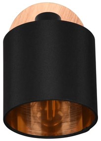 Bodové svietidlo v čierno-prírodnej farbe ø 12 cm Tommy – Trio