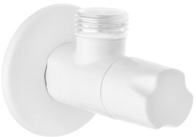 Invena Invena, uhlový ventil s keramickou hlavou 1/2" X 3/8",biela, INV-ZW-49-00B-W