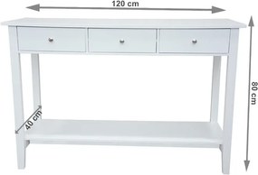TEMPO KONDELA Redon konzolový stolík biela