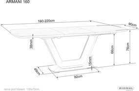 SI Keramický stôl Armani