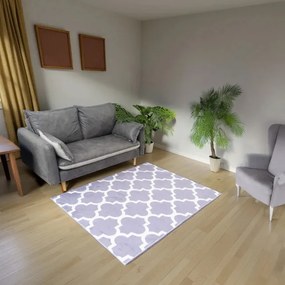 Protišmykový koberec NOVO maroko sivý