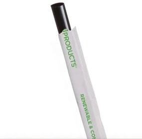 Partymaker Bio PLA slamky v papierovom obale - čierna 200 x 8 mm (100ks)