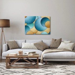 Obraz abstrakcie kruhy (70x50 cm)