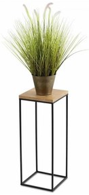 Stojan na kvety BASICLOFT 60x24 čierna/hnedá