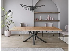 Rozkladací jedálenský stôl Sigeren, Farby:: čierna + dub artisan