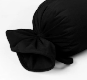Biante Zamatový vankúš valec bonbon Velvet Prémium SVP-041 Čierny 15x80 cm