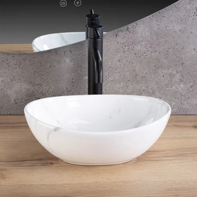 Keramické umývadlo na dosku REA SOFIA Mini 35x27, mramor