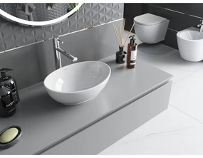 Mexen Elza, umývadlo na dosku 40x34 cm, biela lesklá, 21014000