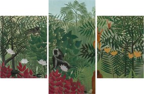 Obraz - Henri Rousseau, Tropical Forest with Monkeys, reprodukcia (90x60 cm)