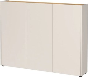 Krémová skrinka v dekore duba 138x105x25 cm Libbiano – Germania