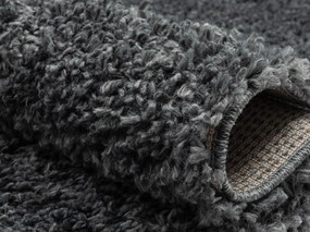 My Flair, Kusový koberec My Shaggy dunkelgrau, 100x150, šedá, chodba / predsieň