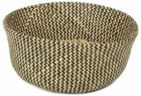 Compactor Pletený úložný košík z morskej trávy Belly, 45 x 36 cm, čierna, L