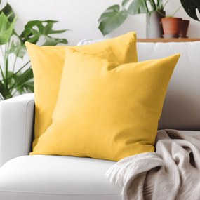 Goldea dekoračná obliečka na vankúš marbella - medovo žltá 50 x 50 cm