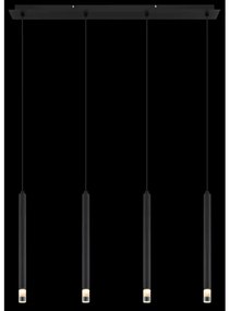 Globo 15629-4 - Luster na lanku BLAKE 4xG9/4W/230V čierna