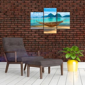 Obraz - Hojdacia sieť na pláži (90x60 cm)