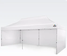 BRIMO Nožnicový stan 3x6m - s 3 stenami - Biela 11