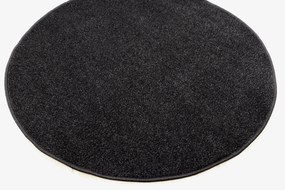 Vopi koberce Kusový koberec Eton čierny 78 kruh - 400x400 (priemer) kruh cm