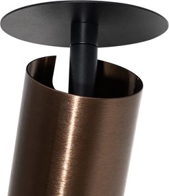Sada 6 moderných zapustených bodových svetiel tmavý bronz GU10 50mm - Chels
