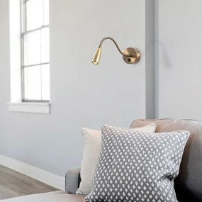 LED nástenné svietidlo v zlatej farbe Reading – Opviq lights