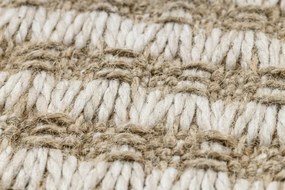 Koberec JUTE 3650 so strapcami krémový / béžový