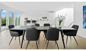 Jídelní křeslo HARBO, tmavě šedé,PU kůže House Nordic 1001152