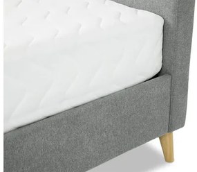 Manželská posteľ 140 cm Lomaha New (sivá) (s roštom). Vlastná spoľahlivá doprava až k Vám domov. 1104167