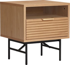 XXXLutz NOČNÝ STOLÍK, dub, čierna, farba duba, 45/50/40 cm Boxxx - Online Only spálne - 001909004901