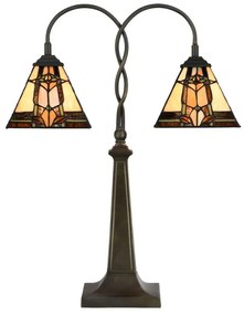 Lampa Tiffany vitráž DOUBLE Ø48*66