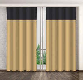 Žltý moderný záves do spálne na štipce Dĺžka: 250 cm
