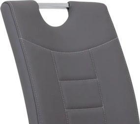 Jedálenská stolička Andrea, šedá ekokoža