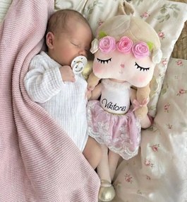 Mojkáčik - Bábika spiaca Anjelik farebné kvety 48 cm