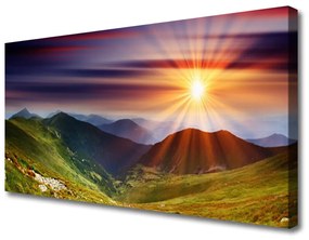 Obraz Canvas Hory západ slnka príroda 140x70 cm