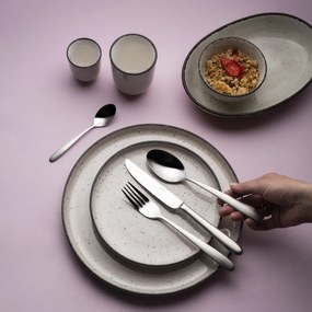 Porcelánový set 16 ks – Gaya Atelier sivé fŕkané - 453096