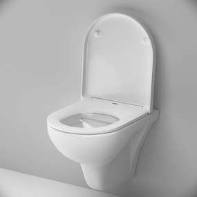 Závesné WC AM.PM Hit CTA1700SC bezokrajové, so sedadlom Microlift, biele