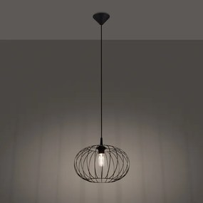 Sollux SL.1185 - Luster na lanku TSUNO 1xE27/15W/230V čierna
