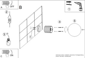 Nástenné svietidlo Halo, 1x biele sklenené tienidlo, be